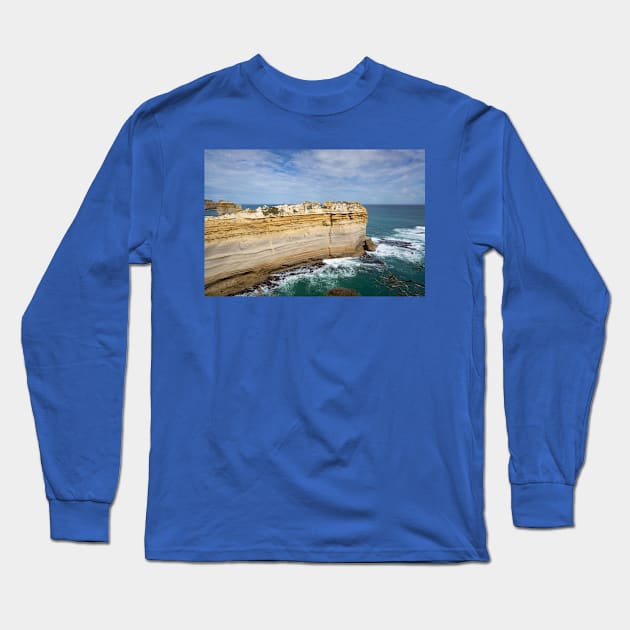 Textural cliffs at Loch Ard Gorge, Australia. Long Sleeve T-Shirt by sma1050